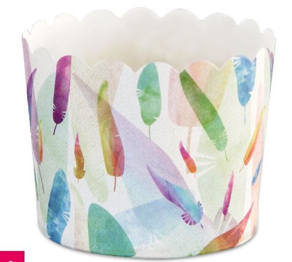 STÄDTER Cupcake-Backformenen Rainbow Feathers